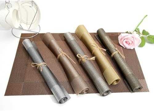 Set de table pour Noël et Thanksgiving en PVC gris argenté