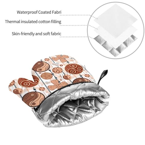 Oven Mitts and Pot Holders Set Patterns Non-Slip Heat Resistant Oven Mitts and Potholder for Cooking Baking Grilling BBQ - immagine 5