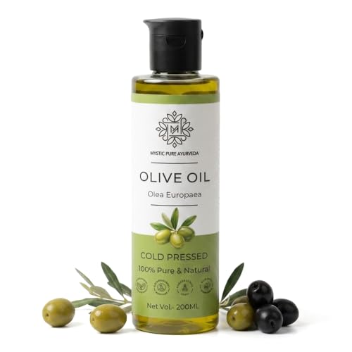 Image of Cold Pressed Olive Oil For Hair and Skin, Baby Massage, Deeply Moisturizes - 200ml