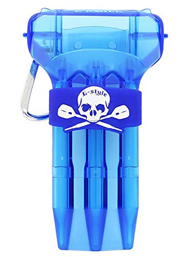 LSTYLE Dart Case: Krystal One Hard Plastic Dart Set Holder for Soft Tip and Steel Tip Darts - Blue