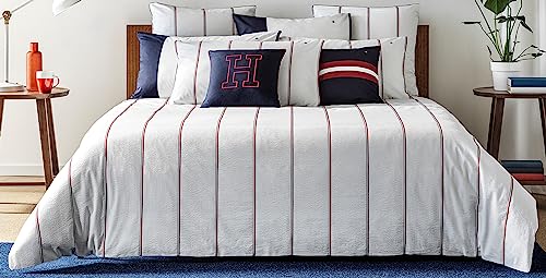 Tommy Hilfiger Zirvehome James - Juego de cama (funda de edredón de 155 x 220 cm y funda de almohada de 80 x 80 cm),