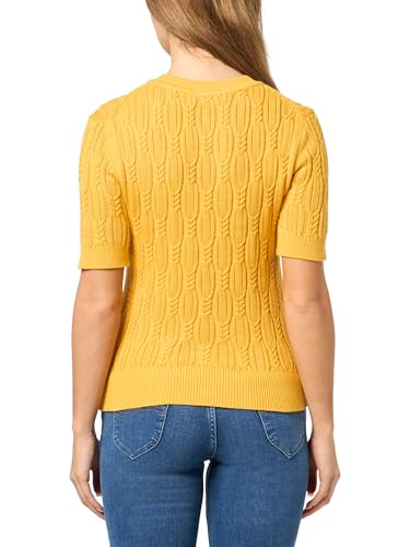 Image of Nautica Women's Short Sleeve Crew Neck Cable Solid Sweater