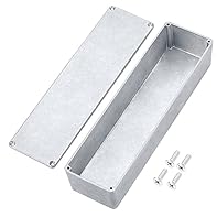 Material: Aluminium Color: Unfinished Style: 1032L, used for DIY Electric Guitar Effect Pedals and Etc. Size: 10*2.8*2.07 inches(254*71*52.5 mm) Package: Including 4 screws