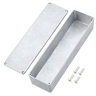 Material: Aluminium Color: Unfinished Style: 1032L, used for DIY Electric Guitar Effect Pedals and Etc. Size: 10*2.8*2.07 inches(254*71*52.5 mm) Package: Including 4 screws