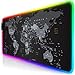 Produktbild Titanwolf - RGB Gaming Mauspad - LED Schreibtischunterlage - 800x300 mm - XXL Mousepad - LED Multi Color - 11 Beleuchtungs-Modi - 7 LED Farben Plus 4 Effektmodi - abwaschbar - Weltkarte