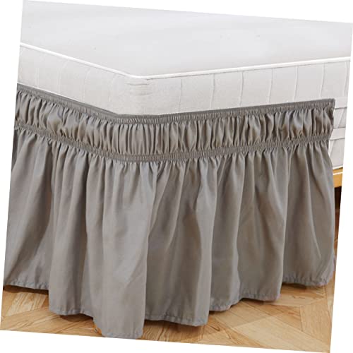 Faldones de cama desmontables para ocultar el canapé gris 6