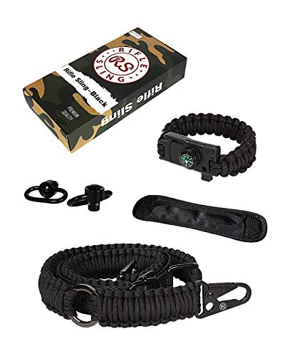 RS RIFLE SLING Traditional 2-Point 550 Paracord Complete Bundle | Two Point Strap