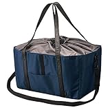 カーメイト(CARMATE) レジカゴ型 買い物カゴサイズ 保温 保冷 アルミシート 断熱素材採用 ISOFIX 対応 車 座席 固定可能タイプ ネイビー DZ545