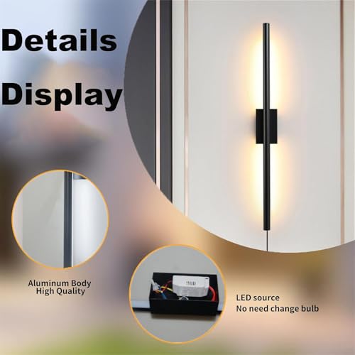 Lámpara de pared LED moderna con luz rectangular de 44W para pasillo y dormitorio interior 3