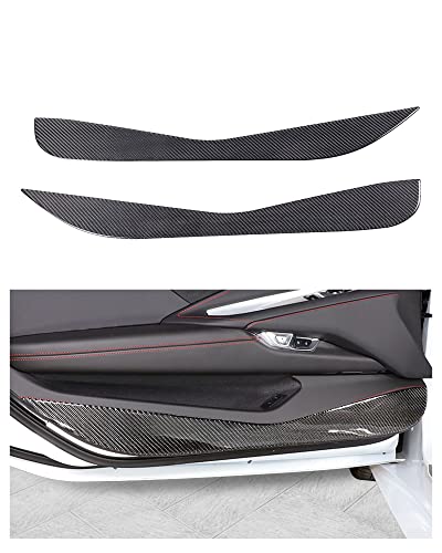 Car Door Anti-Kick Pad Car Door Protective Pad For Chevrolet Corvette C8 Stingray Z06 2020-2023 Accessorie, Carbon Fiber Anti-Collision Sticker (Black) #TOP4