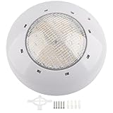 WGFOIP Poollampe, Wasserdichte Kunststoff-LED-Tauchleuchte für Schwimmbad, Aquarium, Warmes Licht, Wand-Poolbeleuchtung für Hotel, AC12V (35W)