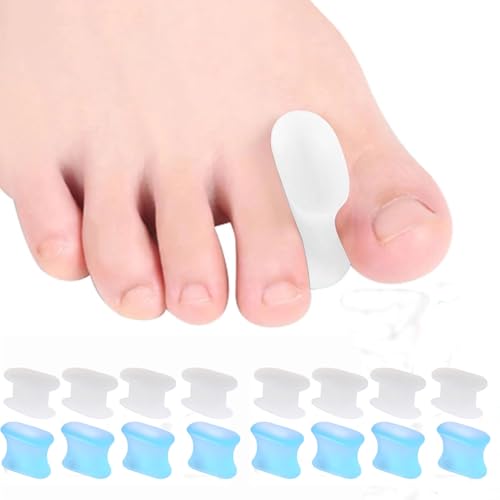 Toe Separators Small Toe Gel Toe Separators Hallux Valgus Correction Toe Separator Womens Silicone Toe Spacer Toe Protectors Toe Separator Silicone Toe Straightener Toe Separator (16Pcs)