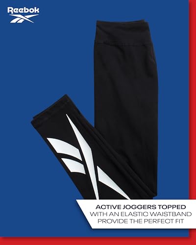 Reebok Girls Leggings - 2 Pack Athletic Performance Cotton Leggings - Yoga Pants for Girls Dance Tights (Sizes: 7-12)4