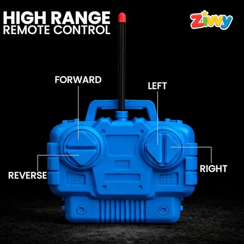 Image of Blue Rechargeable Remote Control Car Toy, RC Racing Vehicle for Children, High Speed, 3D LED Light Car, Kids Battery Car, RC for Boys & Girls, Toys for Kids, Birthday Gift for Boys and Girls