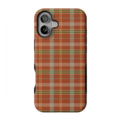 Casely iPhone 16 Plus Case | Spiced Chai | Fall Plaid | Bold Protective Design | MagSafe Compatible Design