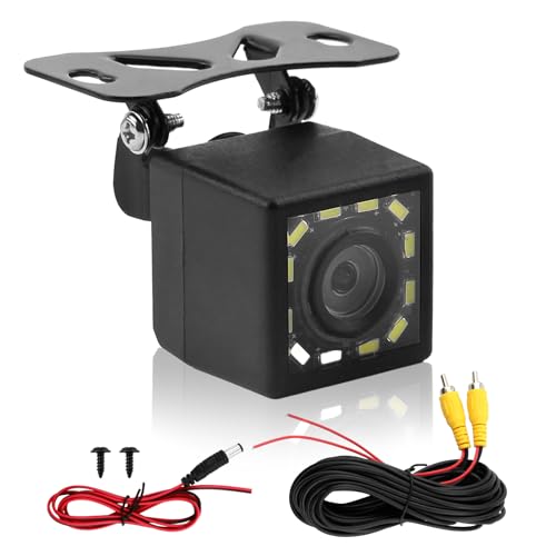 Caméra de Recul Voiture 720P - Vision Nocturne 12 LED,...