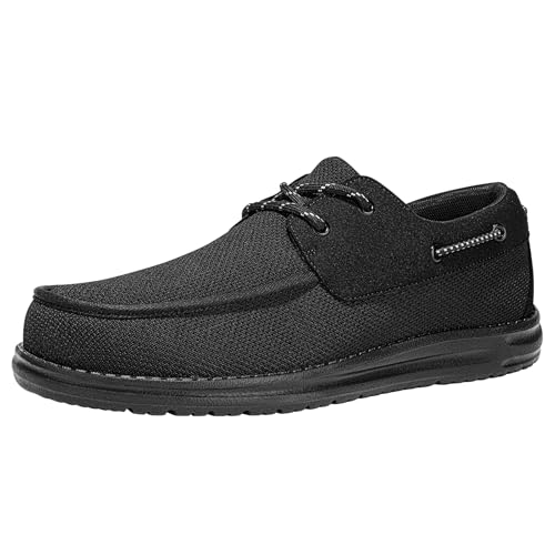 Best Work Shoes for Overweight People: Comfort & Support 11 Fidabo Steel Toe Shoes for Men Slip Resistant Lightweight Work Safety Shoes Non Slip Comfortable Loafers Sneakers Black 10.5