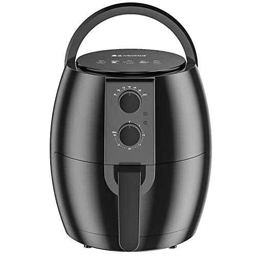 Freidora de aire, freidora eléctrica de aire caliente de 4,5 litros, cocina sin aceite con pantalla digital LCD y olla antiadherente Cover