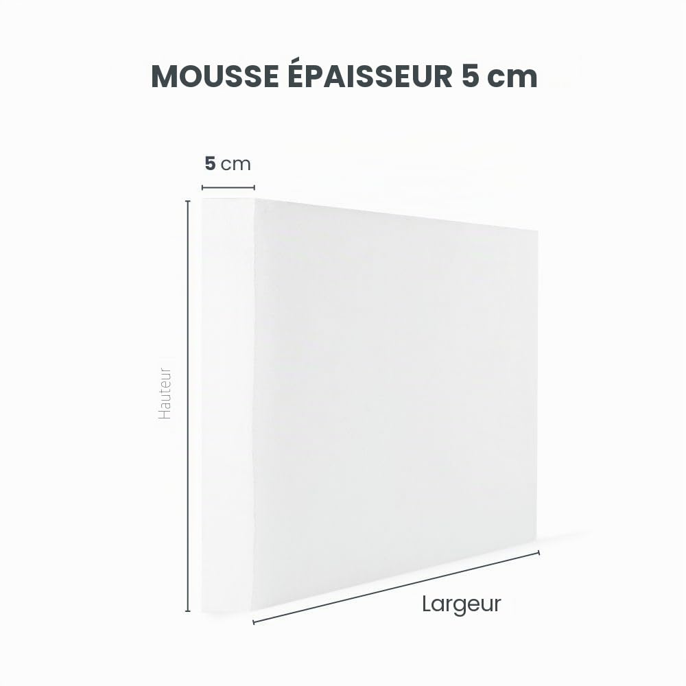 TENDAGGIMANIA Mousse pour rembourrage nautique cellulaire fermée imperméable – épaisseur 5 cm – Mesures personnalisables – Mousse pour rembourrage coussins bateau anti-moisissure – Facile à couper