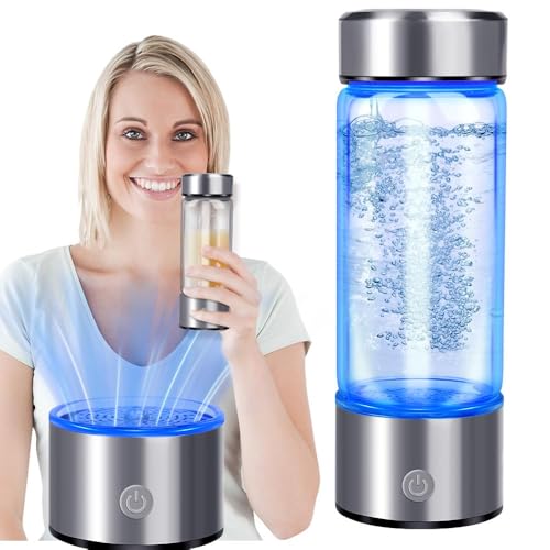 20.5 x 7 CM, Copo de Saúde Portátil Rico em Hidrogênio, Gerador de Garrafa de Água de Hidrogênio, Ionizador de Agua, Máquina Ionizadora de Água de Hidrogênio Recarregável para Viagens em Casa