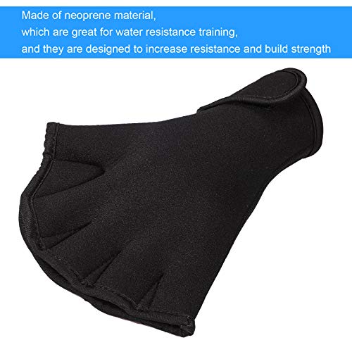 image for Sumind 2 Pairs Swimming Gloves Aquatic Training Gloves Neoprene Mitten