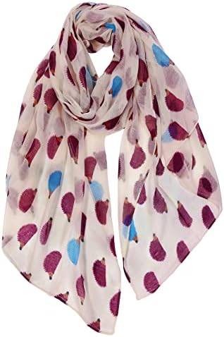 GERINLY Animal Themed Gift Scarfs for Women Soft Cozy Lightweight Fashion Wrap Shawls (Beige)
