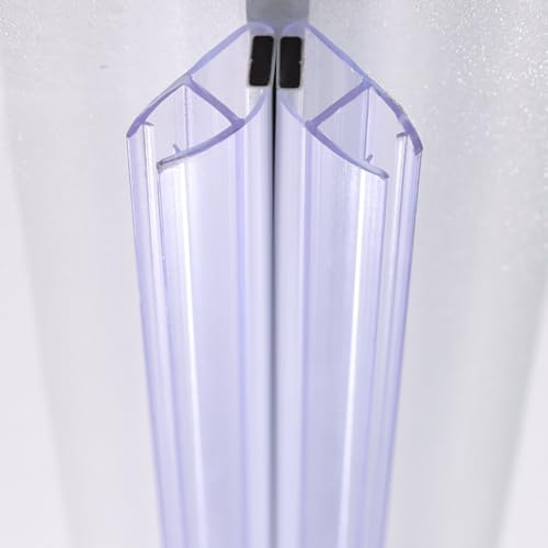 KOOBON Magnetdichtung 2 Set(4 Stück), Länge 100cm Glasstärke 6mm 7mm 8mm Magnetduschdichtung für Duschtüren Duschdichtung Magnet Ersatzdichtung magnetisch für 180 Grad und 90 Grad