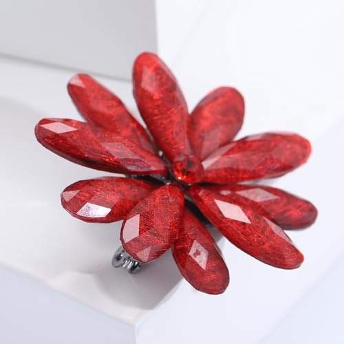 Image of Acrylic Flower-Shape Brooch Pin for Women Statement Brooch