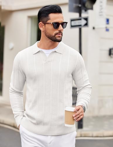 Pull décontracté col V COOFANDY pour vos sorties de week-end en ville