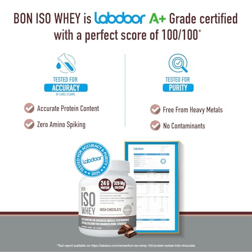 Image of 100% Protein Isolate | 1 kg, 33 Servings | Muscle Strength and Bone Health | Labdoor A+ Grade Certified | 24g Protein, 329 mg Calcium, 5.5g BCAA, Essential Vitamins, Minerals | For All Gender | Athletes, Sports, Fitness Enthusiasts