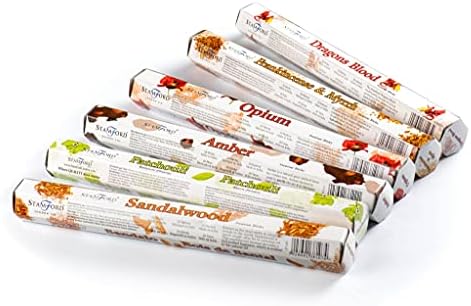 Stamford Aromatherapy Incense Sticks 120 Sticks - Relaxing, Stress Relief, Meditation, Refreshing, Sensuality & Energising Incense Gift Pack