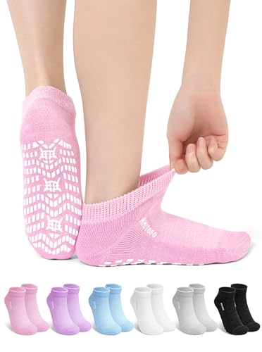 ZFSOCK Bambus Diabetikersocken Herren und Damen: Kurze Diabetiker Socken Ohne Gummibund & Naht - ABS Antirutschsocken Atmungsaktiv Für Geschwollene Füße Senioren Schwangere 6 Paar Dezent 39-42