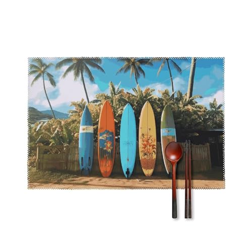 Set de table en toile de surf imprimé résistant 45x30 cm