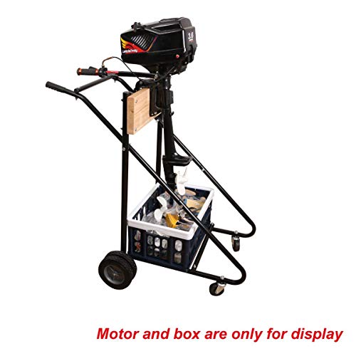 Leadallway Outboard Boat Motor Carrier-315Lbs Motor Cart With 4 Rubber Casters And Storage #TOP5