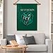 Graphics & More Harry Potter Slytherin Stain Glass 30x40 Double-Sided Outdoor Flag – Durable Polyester Yard Banner for Porch, Garden, or Wall – Indoor/Outdoor