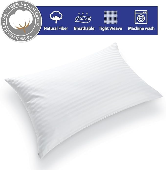 Image of Tewiae Microfiber Extra Soft Pillows | Pillows for Sleeping White - Set of 2 (Size - 16x24 Inches Or 40x60 cm) - Pillow (Navy Blue, Pack of 2) (White, Pack of 2)