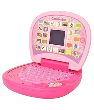 Fine-x 30 Fun Activities & Games Notebook Computer Toy for Kids Education with Music Keyboard and Mouse (Learning Laptop [ Small)