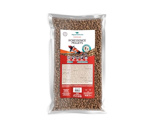 AquariumLine Koiessence Pellets – Alimento base en pellets de 4,5 mm para carpas Koi y peces de estanque (10 l/4,5 kg)