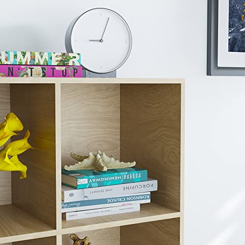 Vida Designs Durham Cube Bookcase Storage Organiser Living Room Bookshelf Home Office Furniture (6 Cube, Oak) - Image 6