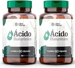 Ácido Hialurônico - 500mg com 60 cápsulas - 2 potes