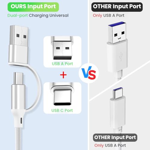 Image of Verilux 4 in 1 Multif Watch Charger Cable, 4.9ft Type C Cable for iPhone Wireless Magnetic Charging Cable for iWatch, USB /C to C /Magnetic Wireless Pad for iPhone 17 /16 /15, iWatch Series SE /8 /7 /6 /5