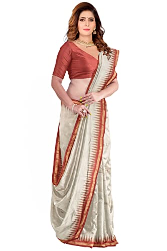 Image of Odisha Sambalpuri Handloom Ikat Women's Cotton Saree, Odisha Handloom Handmade Pure Cotton Khandua Saree, Ikkat Orissa Traditional Handloom Saree Without Blouse