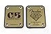 Gold Guitar Neck Plate - Custom Engraved - Choose from 22 Designs and Serial Number