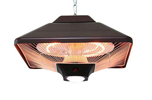 HKPLDE 2000W Calefactor Terraza Techo Eléctrico Calentador Resistente Al Agua Y Al Polvo,Calefacción Al Aire Libre del Jardín Colgante Interior-2000W