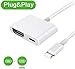 Produktbild 2020 neueste 2-in-1, Plug and Play, digitaler AV-Adapter, 1080p, digitaler AV-Adapter, Sync-Bildschirm-HDMI-Anschluss für Handy/Pad, kompatibel mit iOS 11 (White)