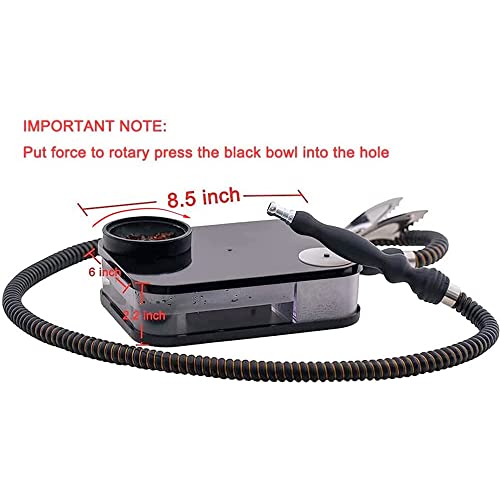 Acrylic Hookah Set Portable Personal Travel Flat Led Hookah Box With Everything Travel Case Silicone Hookah Bowl Silk Hookah Hose Tongs Magical Led Light For Better Shisha Hookah Narguile Smoking #TOP4