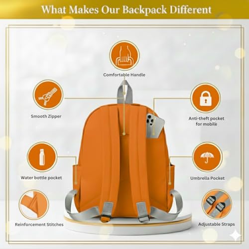 Image of VISMIINTREND College Backpack for Women, Girls |fits 13 Inch Laptop| Nylon Casual Daypack|Stylish Backpack|Bags for Tution | School | Travel |New Year Gifts