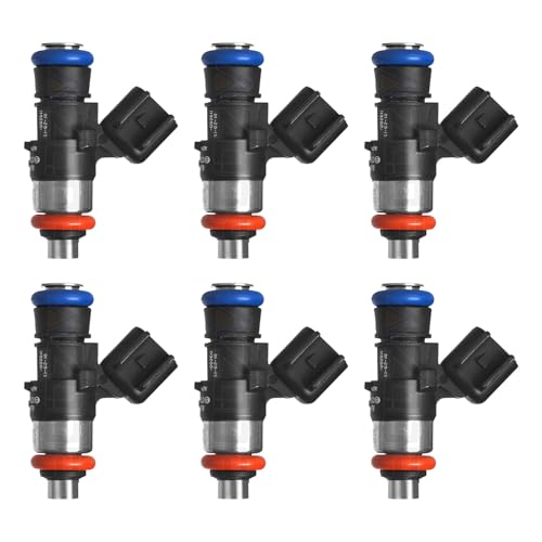 Performance Fuel Injectors For Ford F150 Mustang Explorer Edge Flex 2011 2012 2013 2014 2015 2016 2017 2018 2019, For Lincoln MKX V6 3.5L 3.7L 2011-2018, # 0280158191, 4 Holes, Set of 6