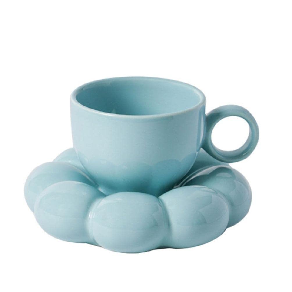 Tasse en céramique de 200 ml avec soucoupe pour savourer le brunch du dimanche