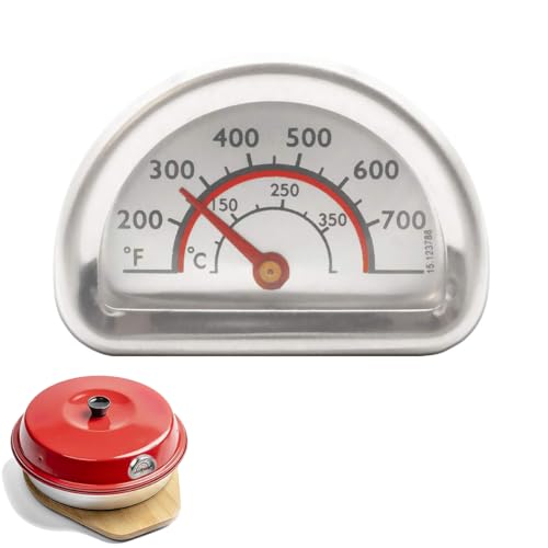 Thermometer Kompatibel mit Omnia Backofen,Backofenthermometer,BBQ Edelstahl Fleischthermometer, Lebensmittelthermometer,Analoges Thermometer,mit 7cm Sonde Grillthermometer Küchenthermometer(0℃-400℃)